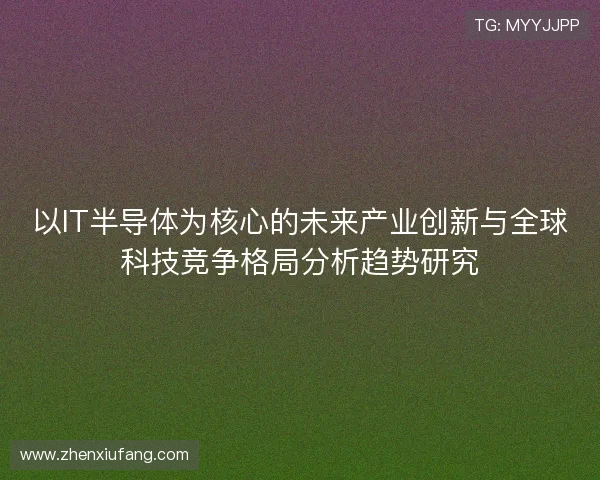 以IT半导体为核心的未来产业创新与全球科技竞争格局分析趋势研究